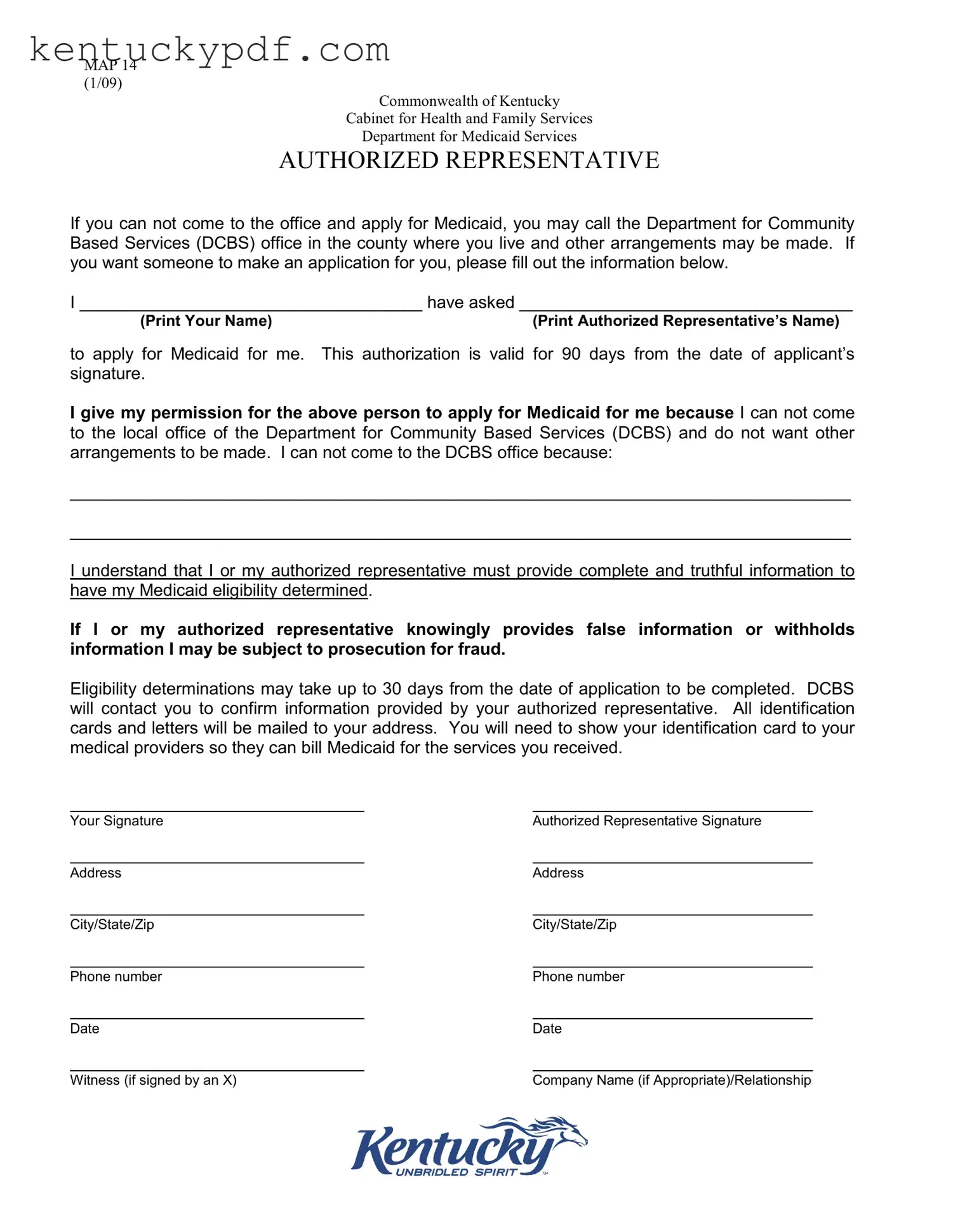 Fill in Your Map 14 Kentucky Form