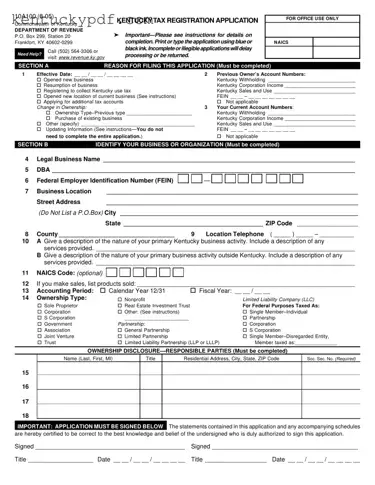 Fill in Your 10A100 Kentucky Form