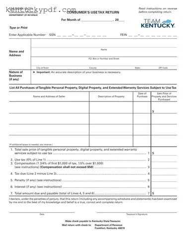 Fill in Your Kentucky 51A113 Form